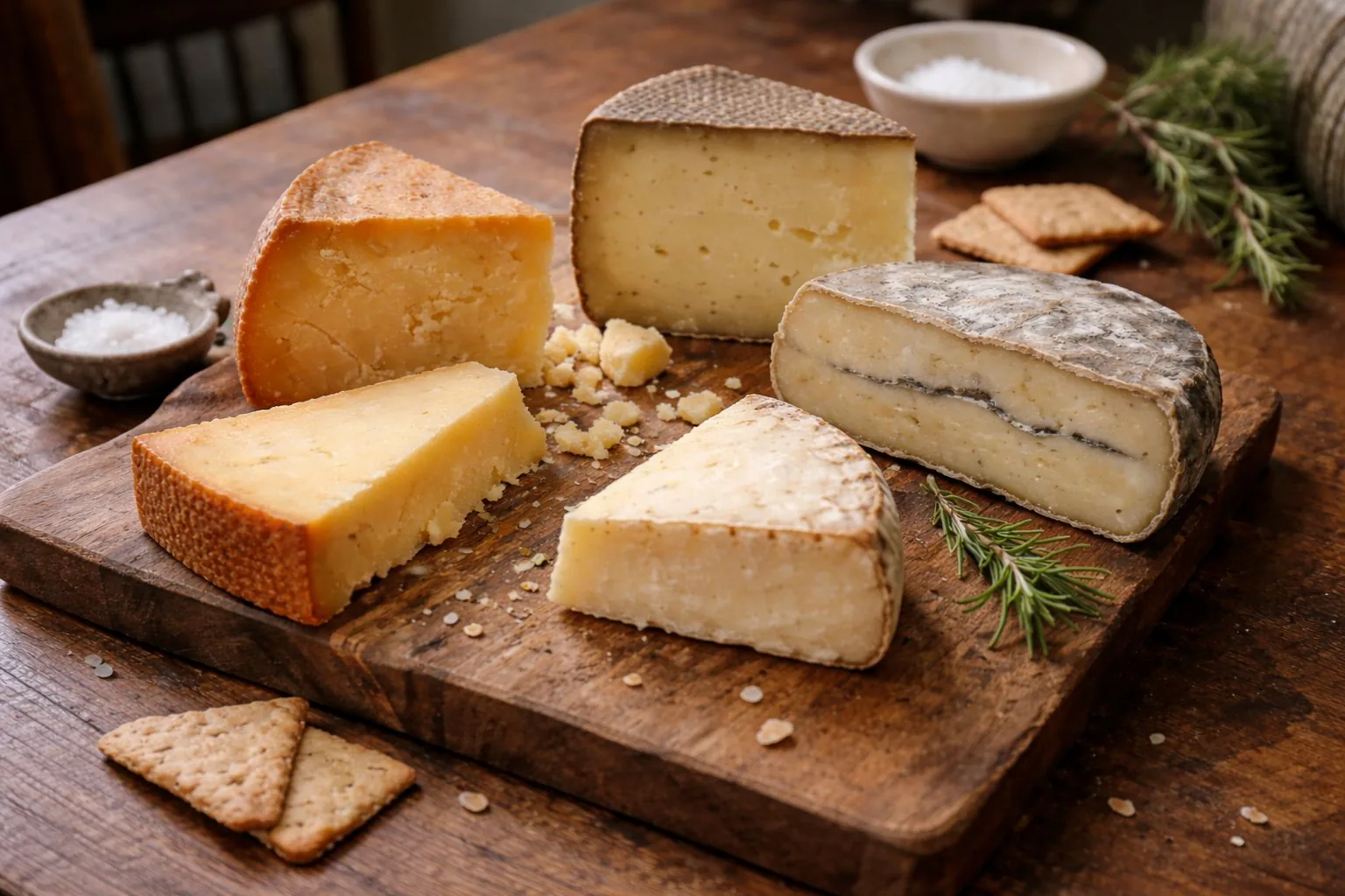 Artisan cheese selection
