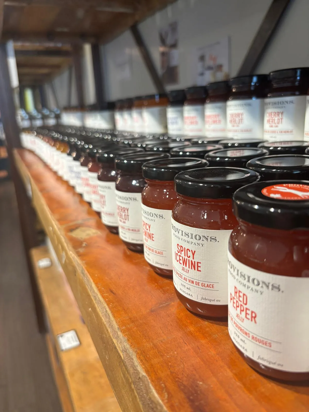 Shelf of Provisions preserves and pepper jellies